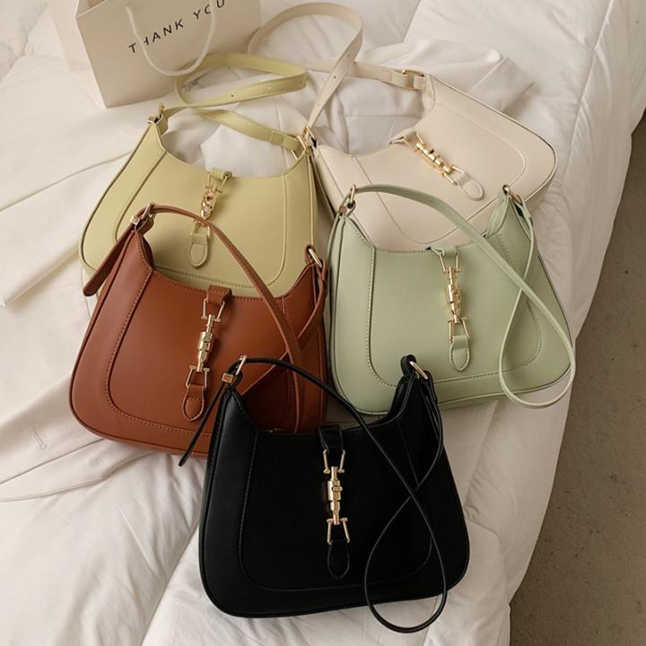 Toptrends Retro Underarm Shoulder Side Bags For Women 2023 Trend Luxury Designer PU Leather Crescent Ladies Handbags And Purses